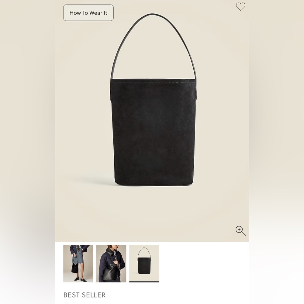 J. Crew Berkeley bucket bag in leather and suede